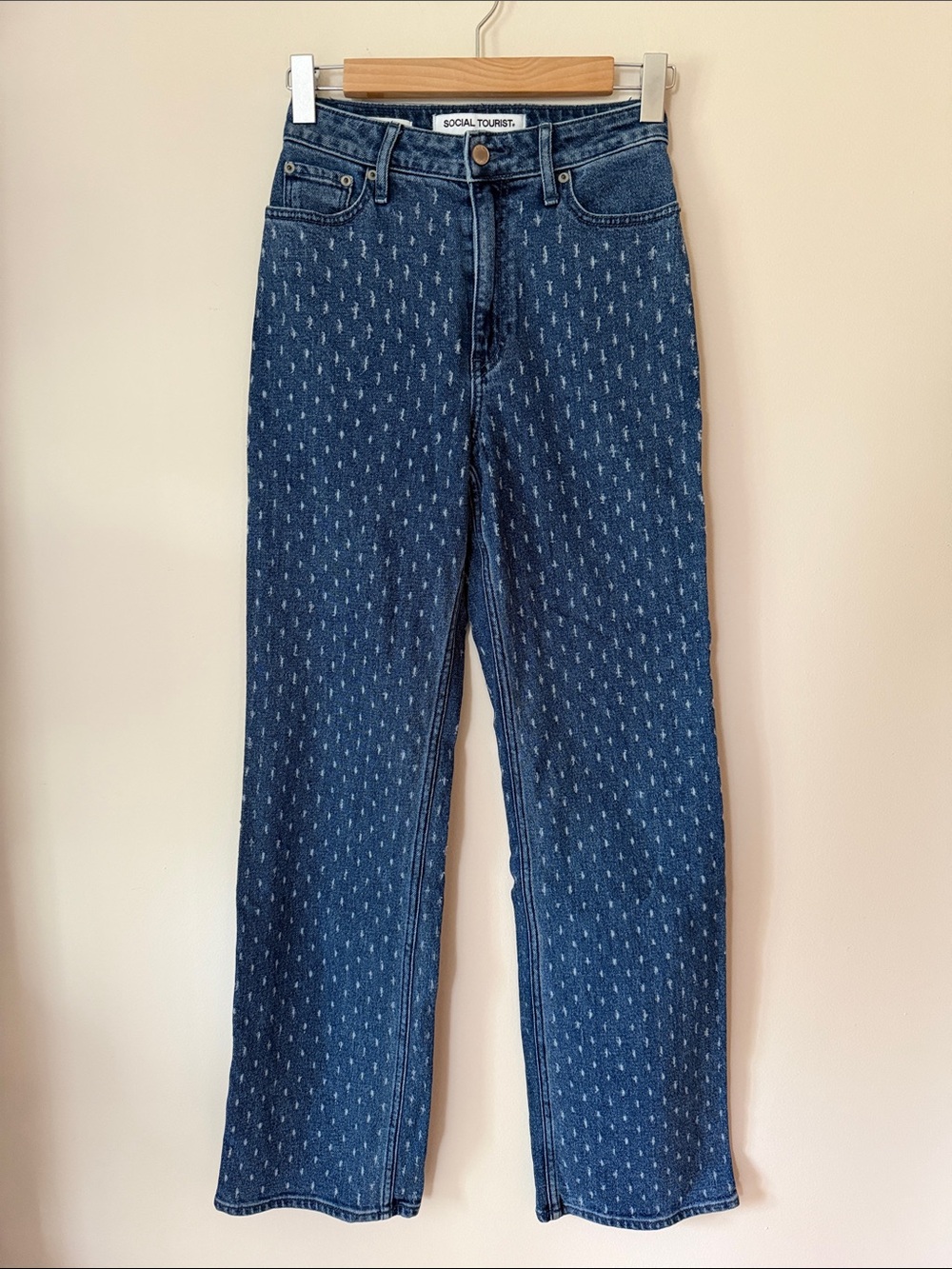 Social Tourist Ultra High Rise Straight Leg Jeans